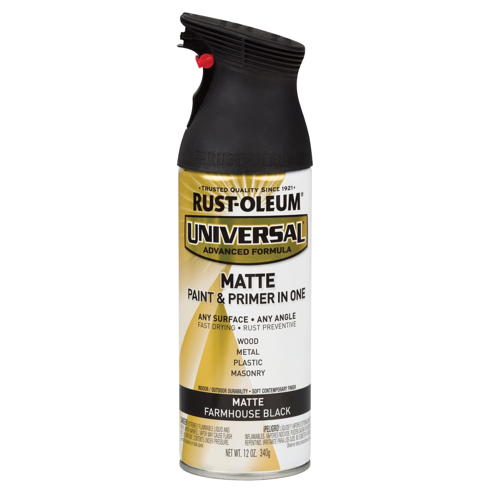 Rust-oleum Universal 12 Ounce All Surface Spray Paint Black Matte Finish