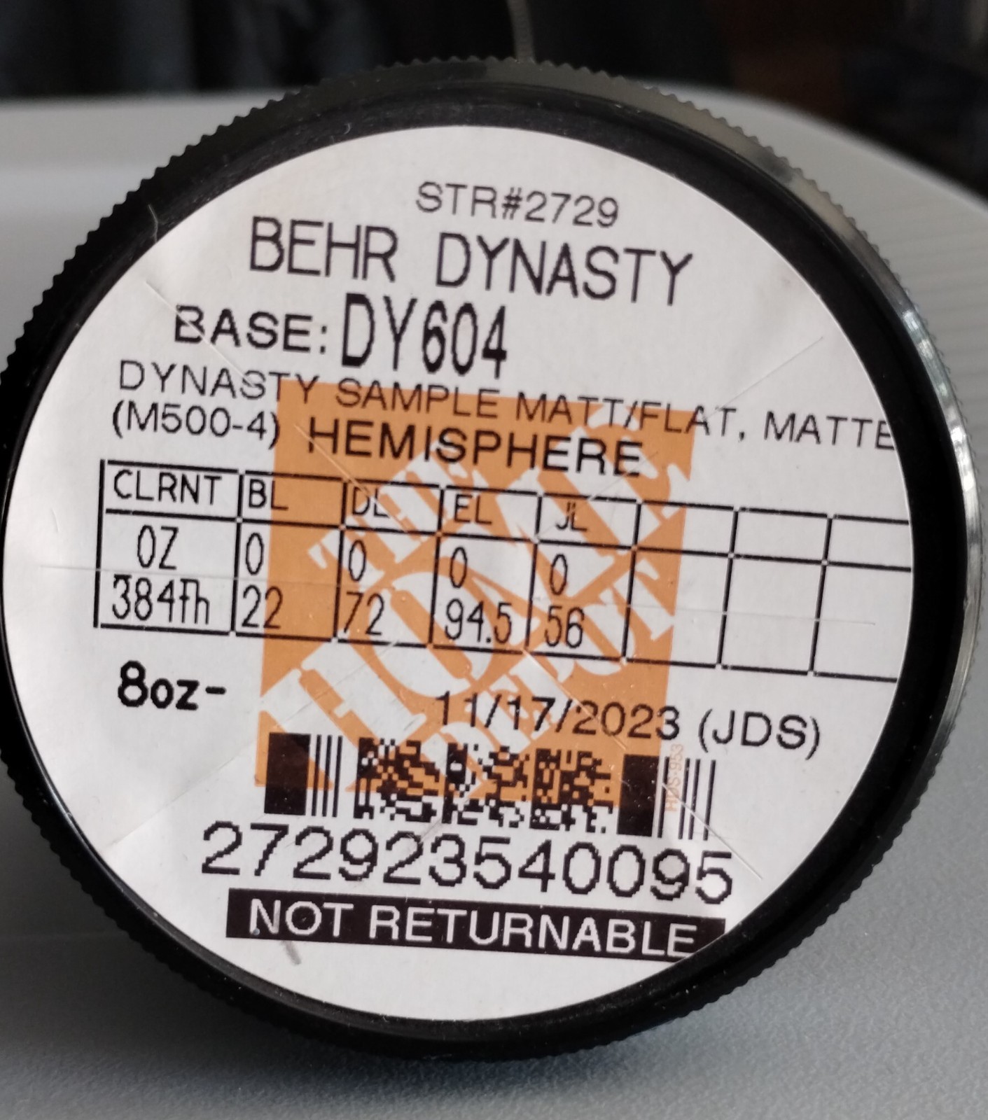 Behr Dynasty — Assorted Colors 8 oz sample cans — set of 3