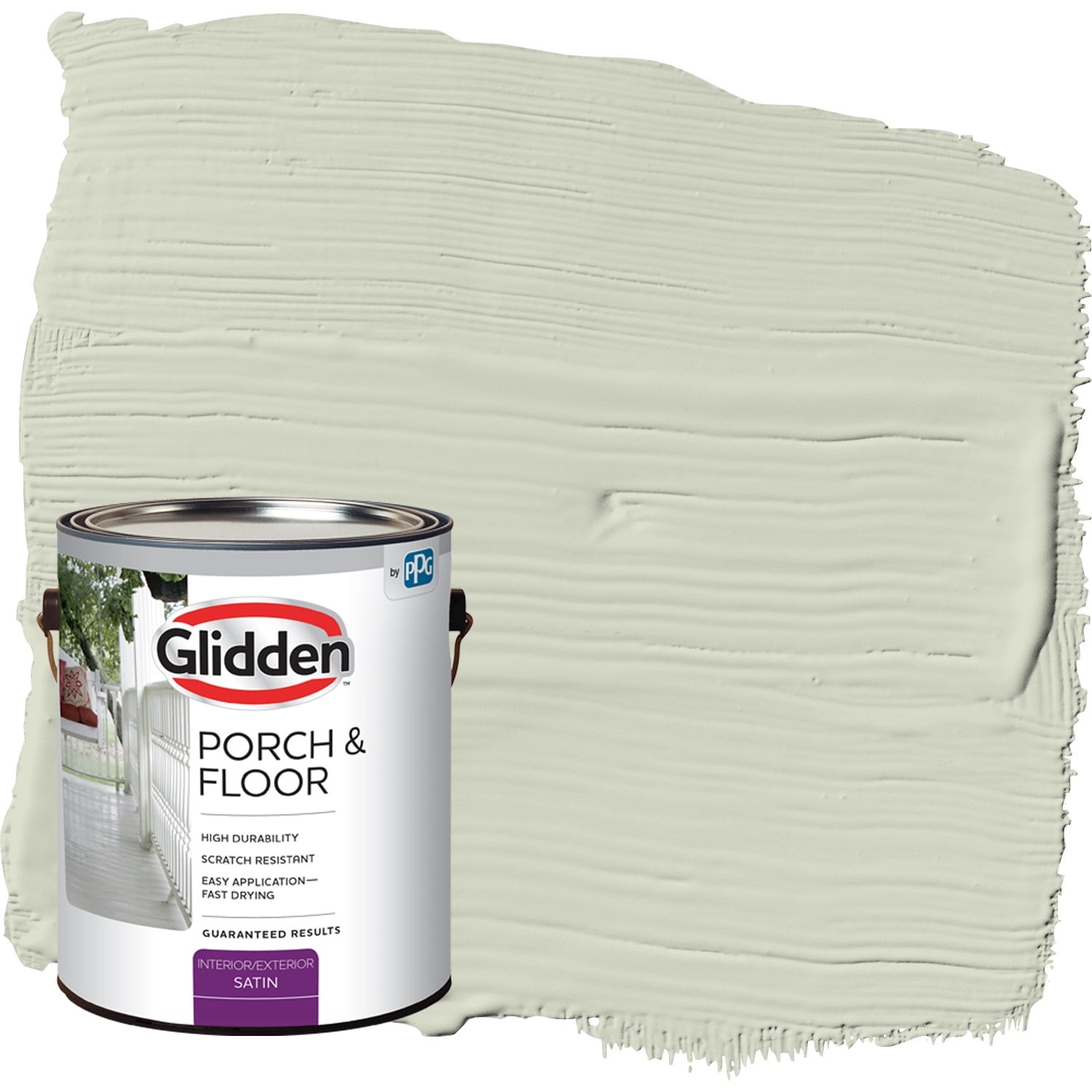 Glidden Porch & Floor 1 Gal White Sage Satin Int/Ext Paint with Primer