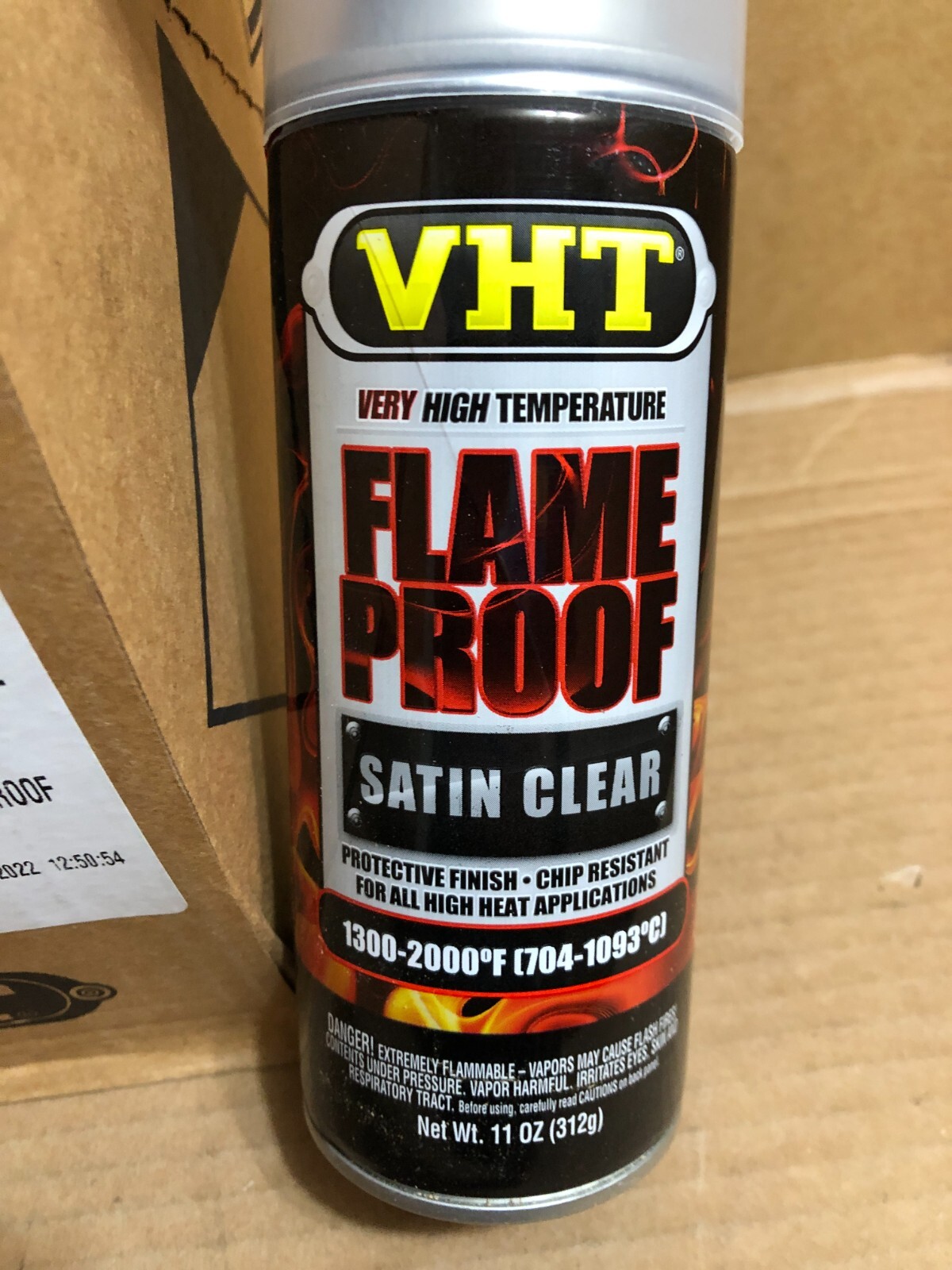 VHT SP115 Flameproof Coating Very High Heat SATIN CLEAR Finish 6-PACK **