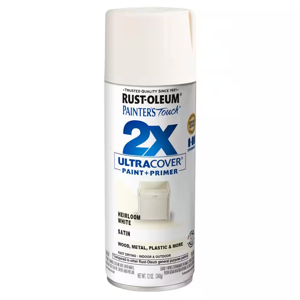 12 Oz. Satin Heirloom White General Purpose Spray Paint