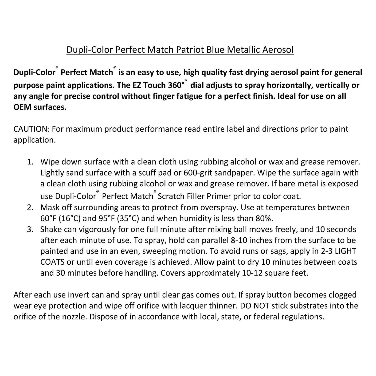 Dupli-Color EBCC04097 Perfect Match Automotive Spray Paint – Chrysler Patriot…