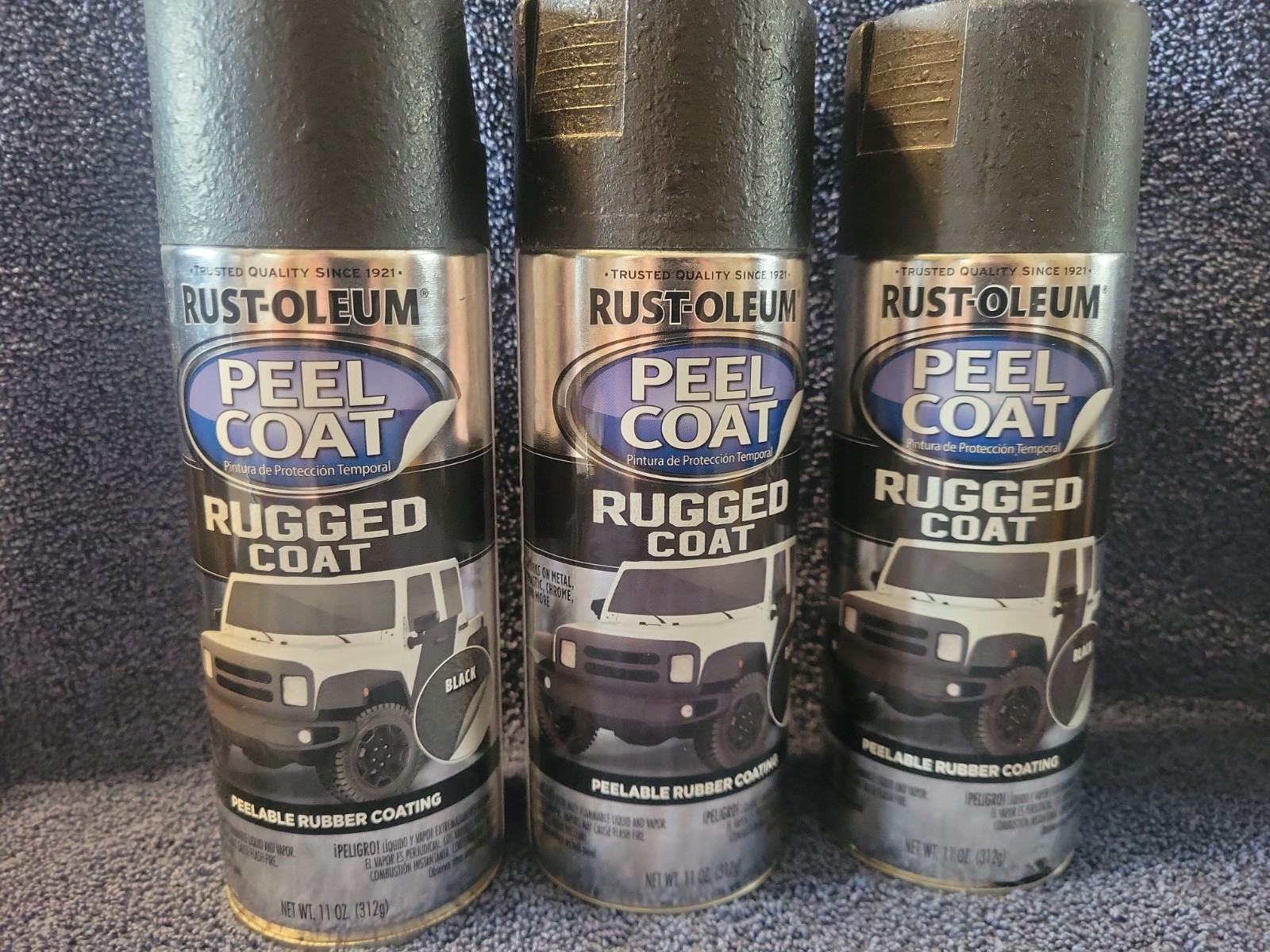 Rust-Oleum Peel Coat 311281 Black Rugged Coat 3-11 oz cans For $15