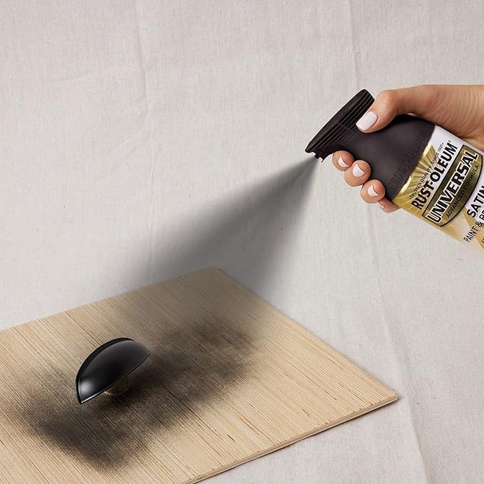 Rust-Oleum Universal All Surface Interior Spray Paint 12 oz, Satin Black
