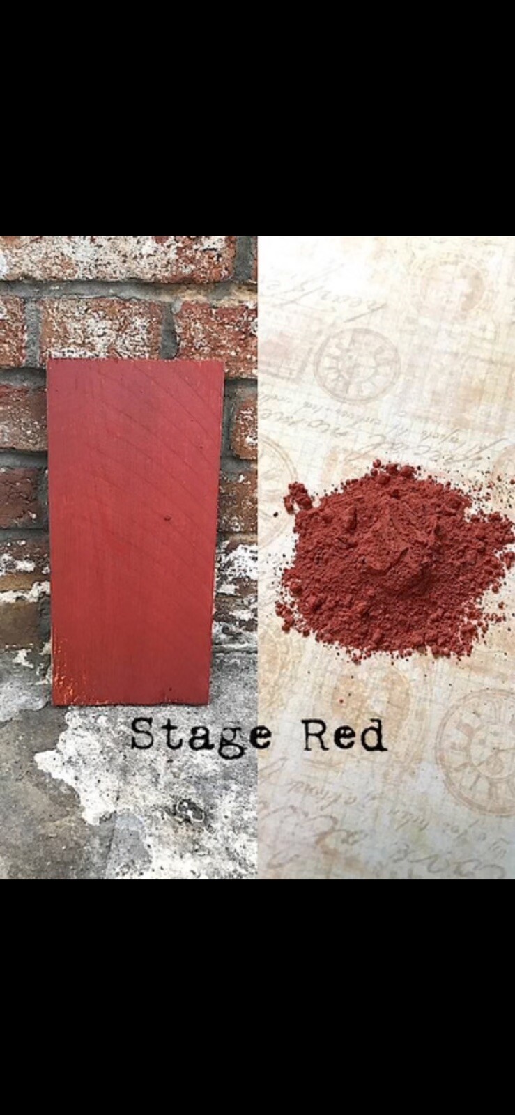 Junk Monkey Paint Company Milk Paint- Stage Red- new in Package