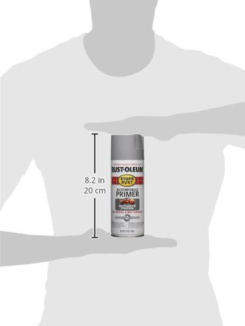2081830 Stops Rust Automotive Primer Spray, 12 Oz, Flat Light Gray