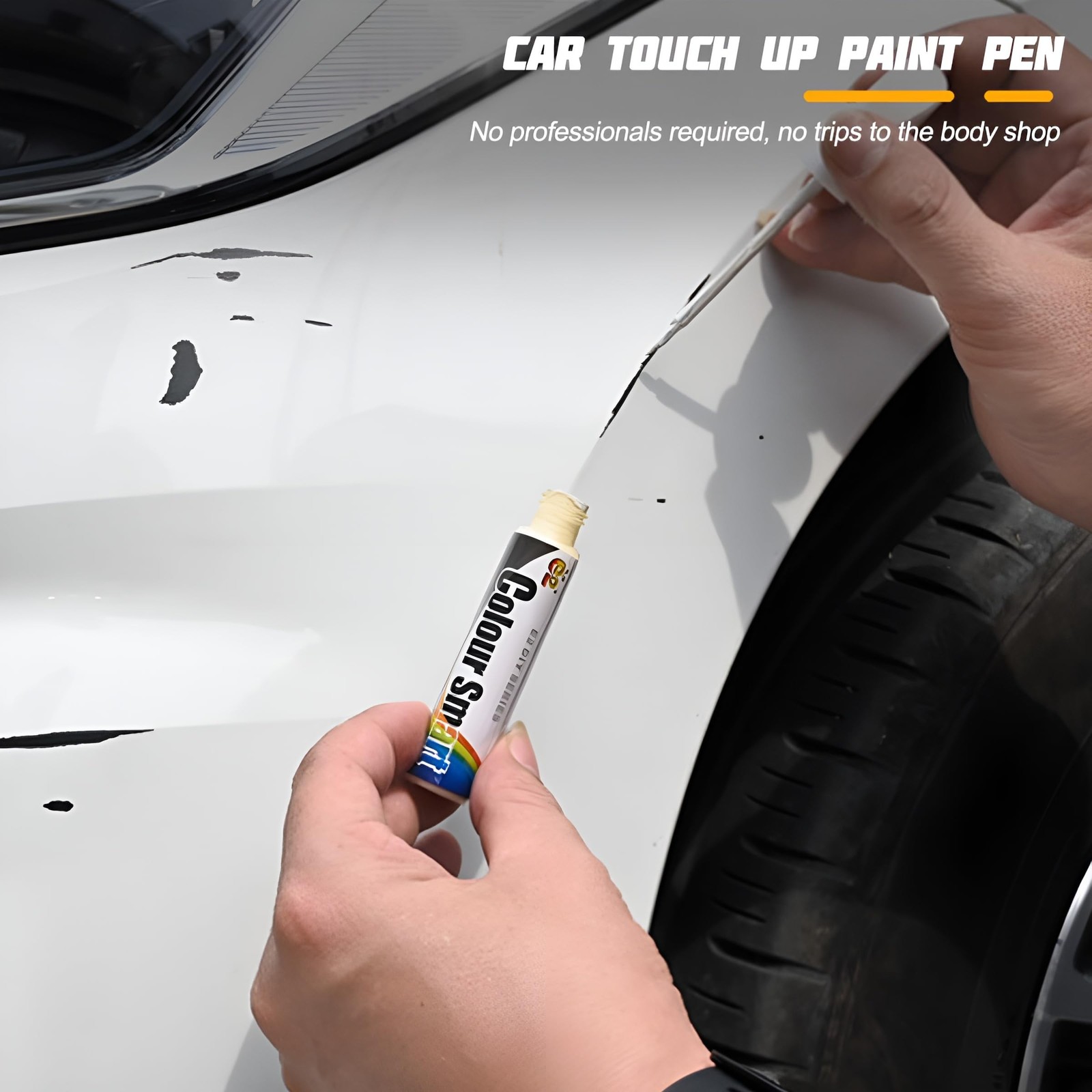 Car Touch-Up Paint Pen for Minor Scratches, Red | plastic body, brush and spr…