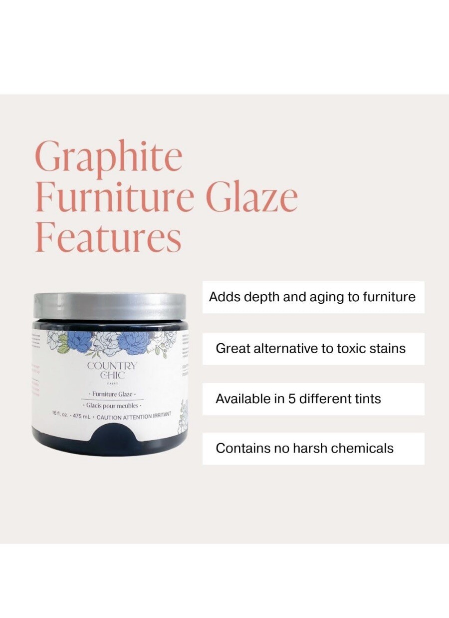 NEW Country Chic Graphite – Chalk Style Paint For Furniture & Home Decor 16oz.