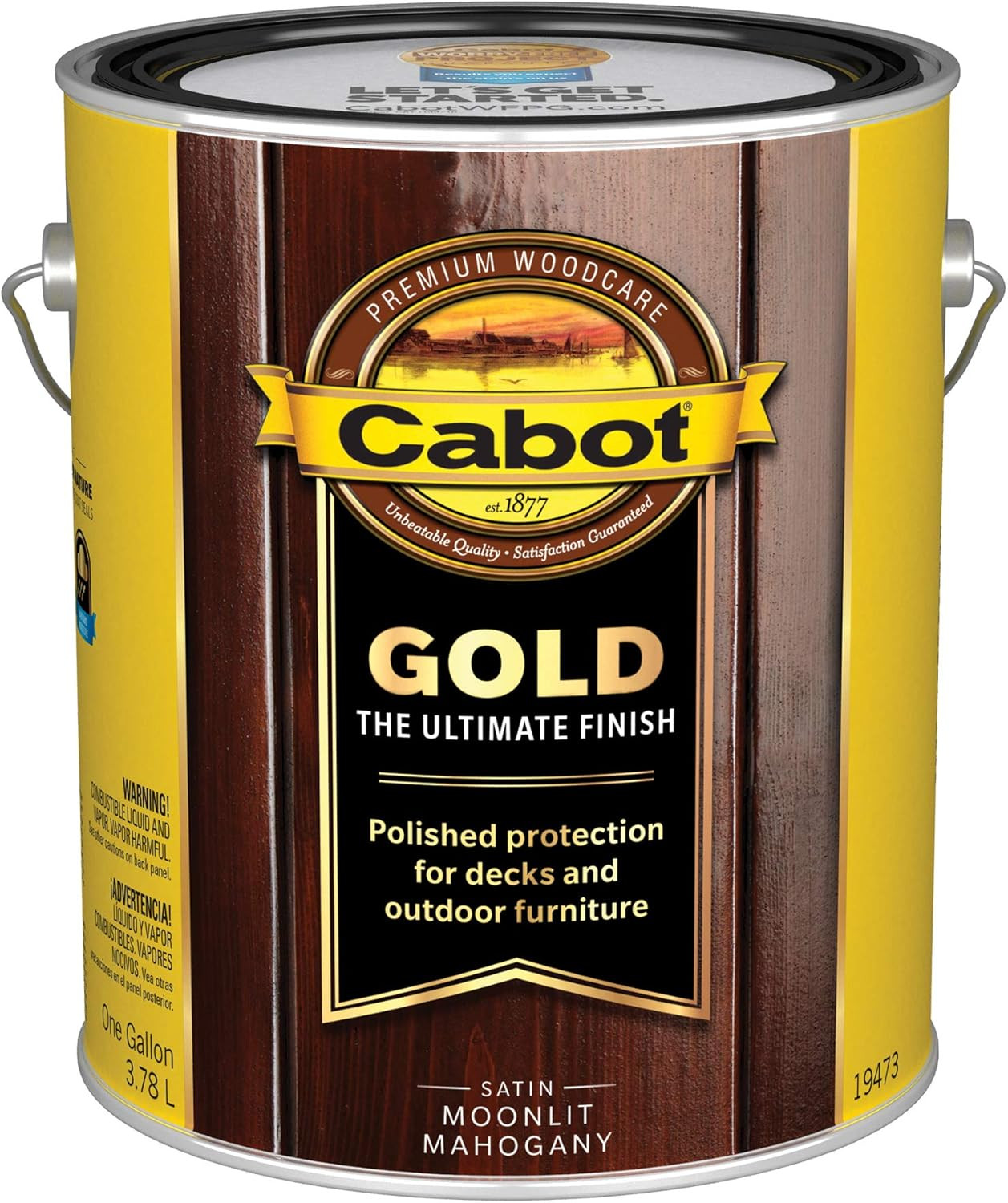 140.0019473.007 Gold Finish Low VOC Stain, Gallon, Moonlit Mahogany, Low VOC Moo