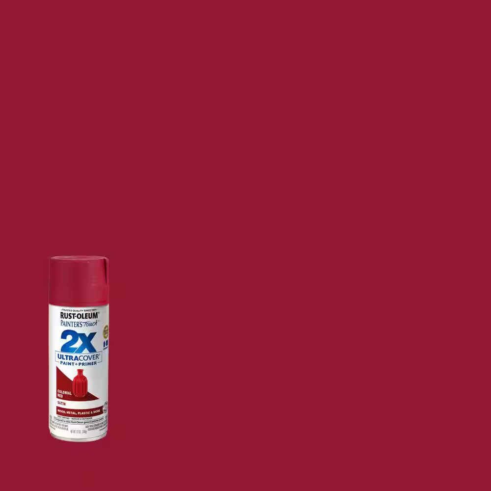 12 Oz. Satin Colonial Red General Purpose Spray Paint (6-Pack)