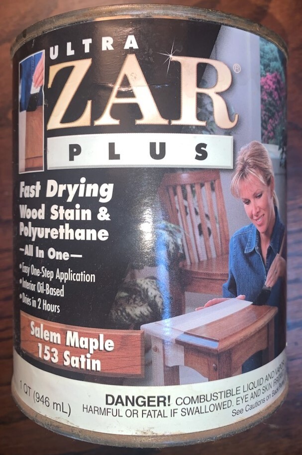 ZAR ULTRA PLUS 153 SALEM MAPLE/SATIN Stain and Polyurethane All in One Quart