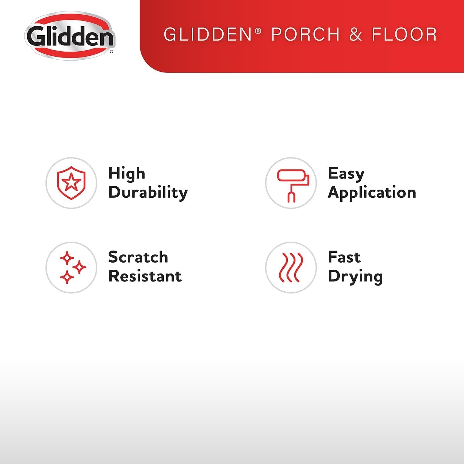 Glidden Porch & Floor 1 gal. White Satin Interior/Exterior Paint with Primer NEW