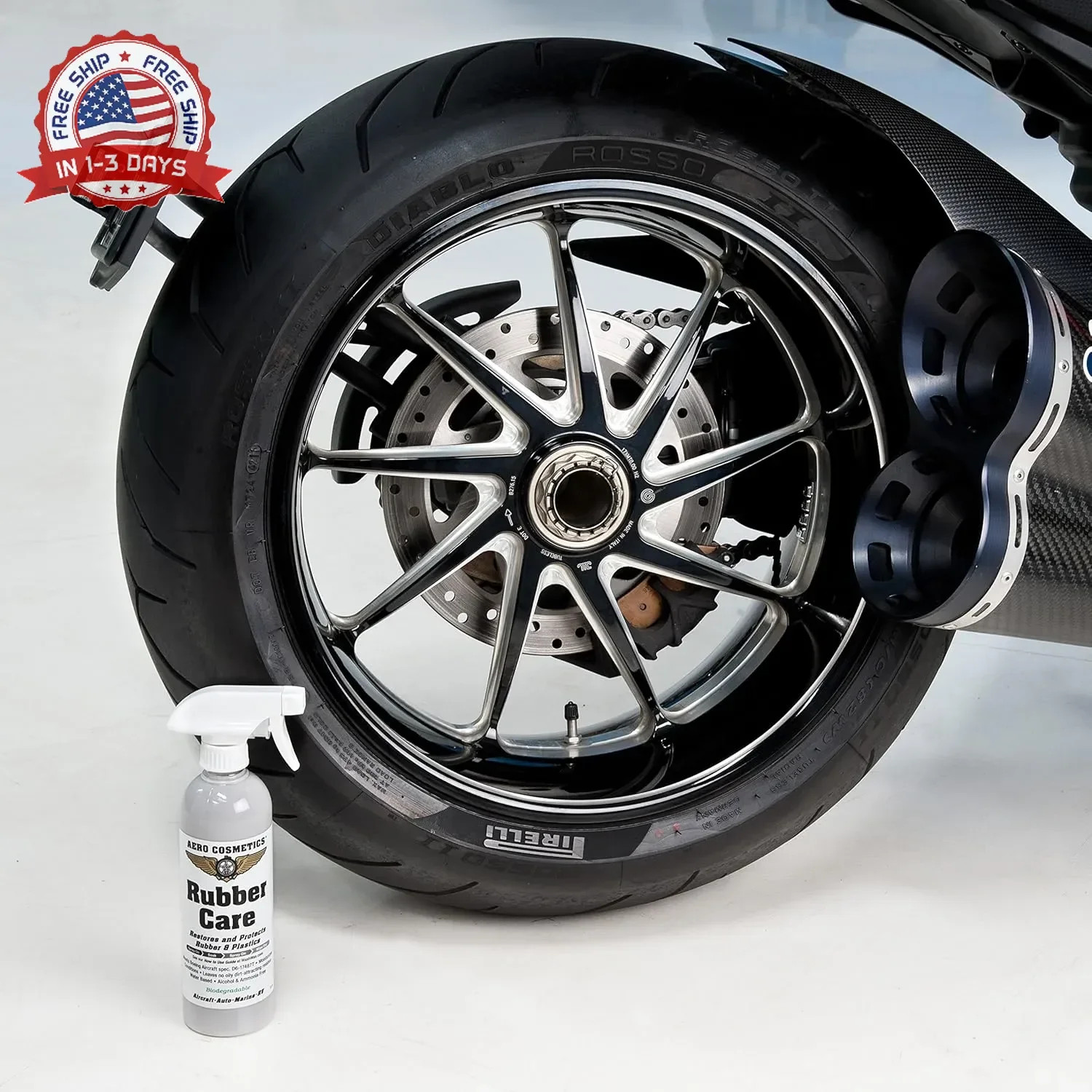 Ceramic Tire Dressing Protector, No Tire Shine, No Dirt or Brake Dust Attracting