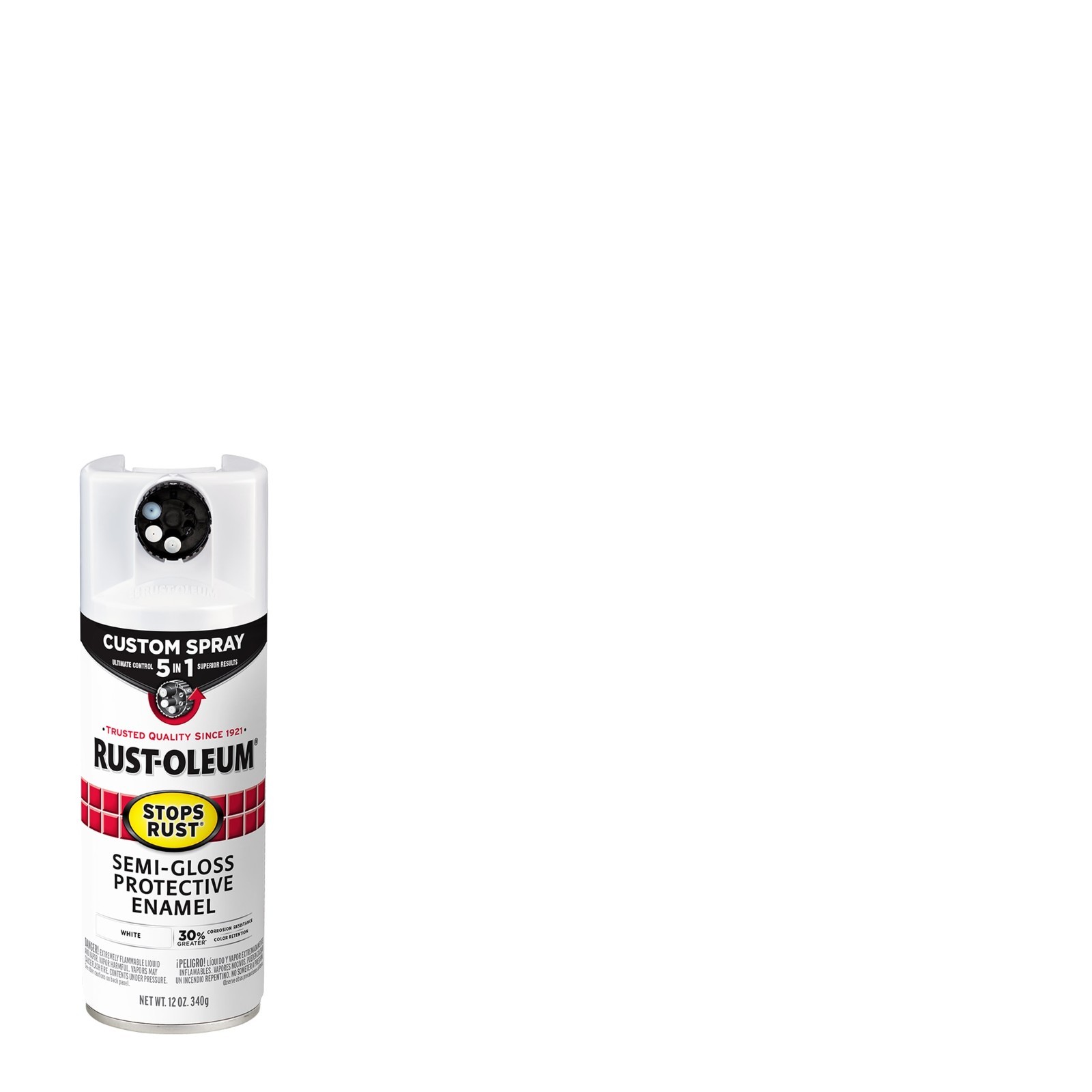 (4 Pack) Rust-Oleum Stops Rust 5 in 1 Semi-Gloss White Spray Paint 12 oz Can