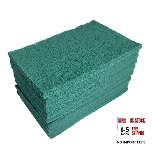 Tonmp 10 Pack 6″ x 9″ 240 Grit General Purpose Scuff Pads for Green-240 Grit