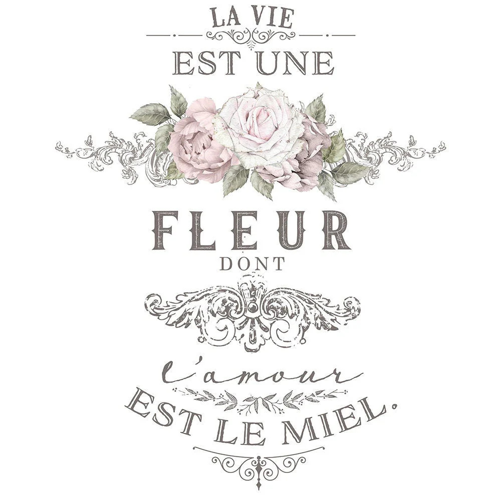 L’amour Est Le Miel | Redesign With Prima | Rub on Transfers for Furniture and