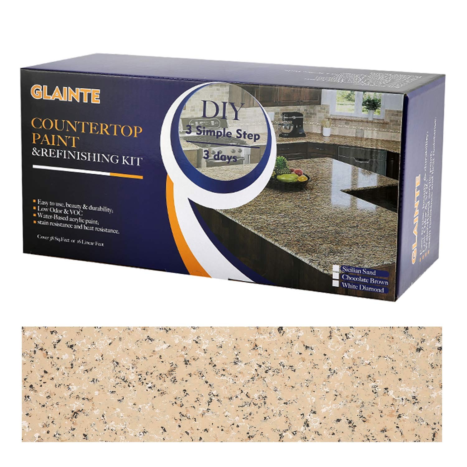 Granite Countertop Paint Kit – Sand Counter Refinishing Kit for Kitchen Bathroom