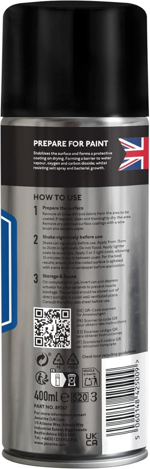 Rust Converter Spray for Metal 400 ml 13.52 fl oz. All In One Fast‑Acting Epo…