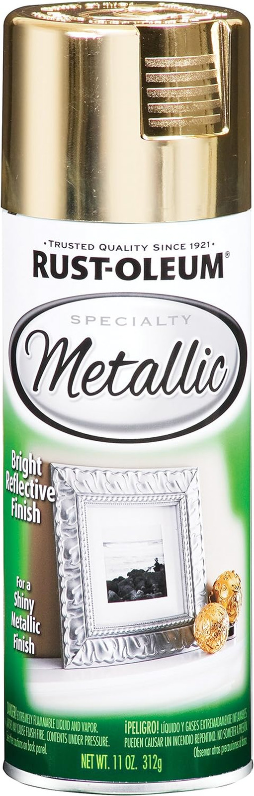 340647 Specialty Metallic Spray Paint, 11 Oz, Metallic Gold