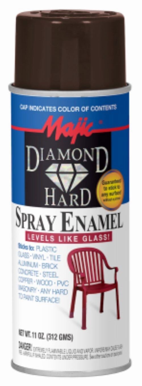 Majic 8-21502-8 Diamond Hard 11 oz Can of Gloss Brown Spray Enamel Paint