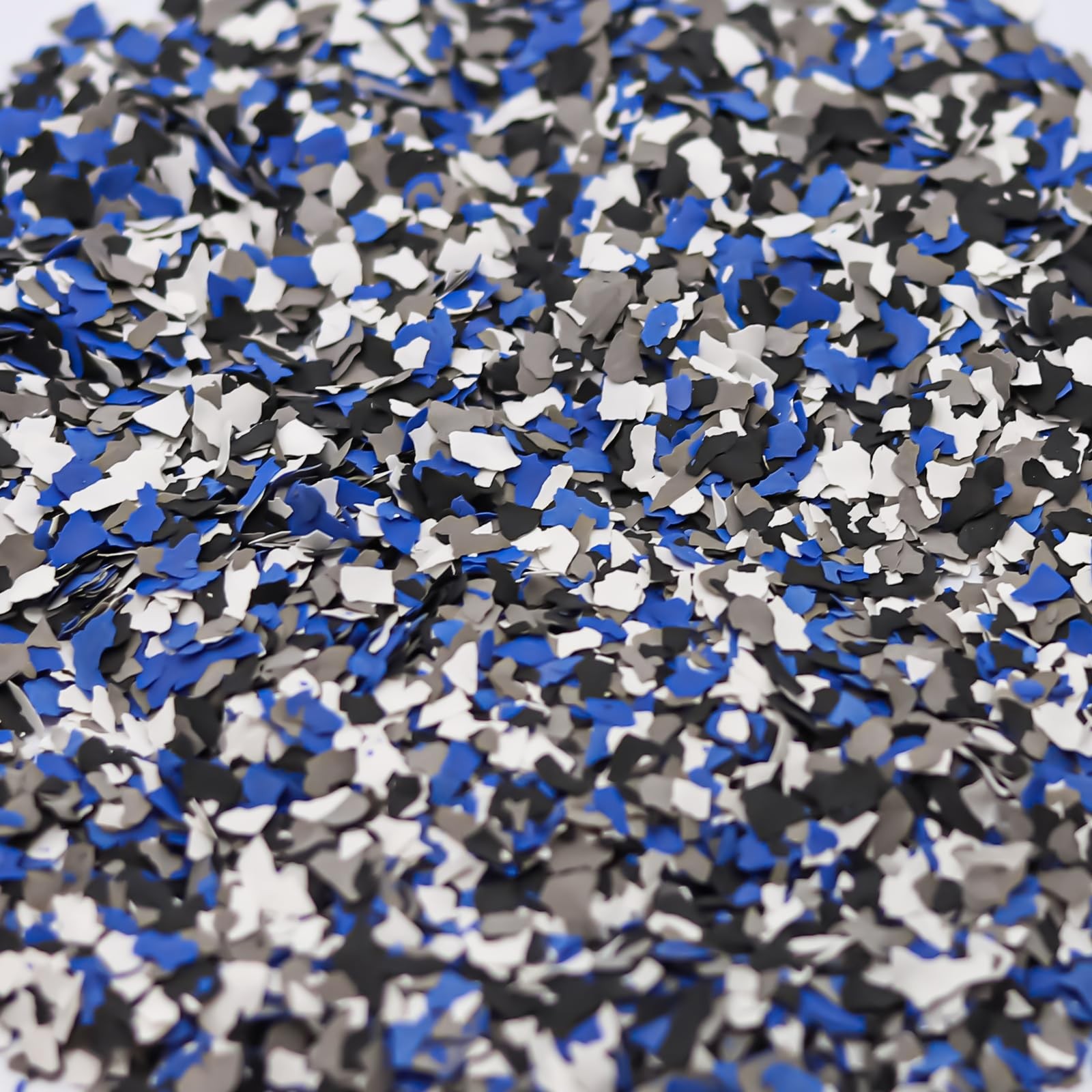 KEPYDRMTF Epoxy Floor Flakes for Garage, Blend 1lb, Black,White,Blue,Grey