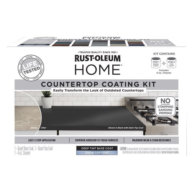 Rust-Oleum HOME Countertop Coating Kit, Deep Tint Base, Satin – 384963