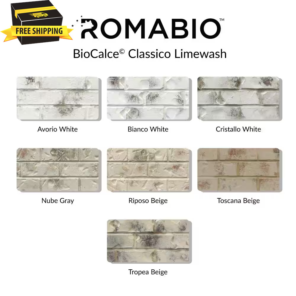 Bianco White Limewash Paint – Interior/Exterior – 0.67 Gal 🎯🎯🎯