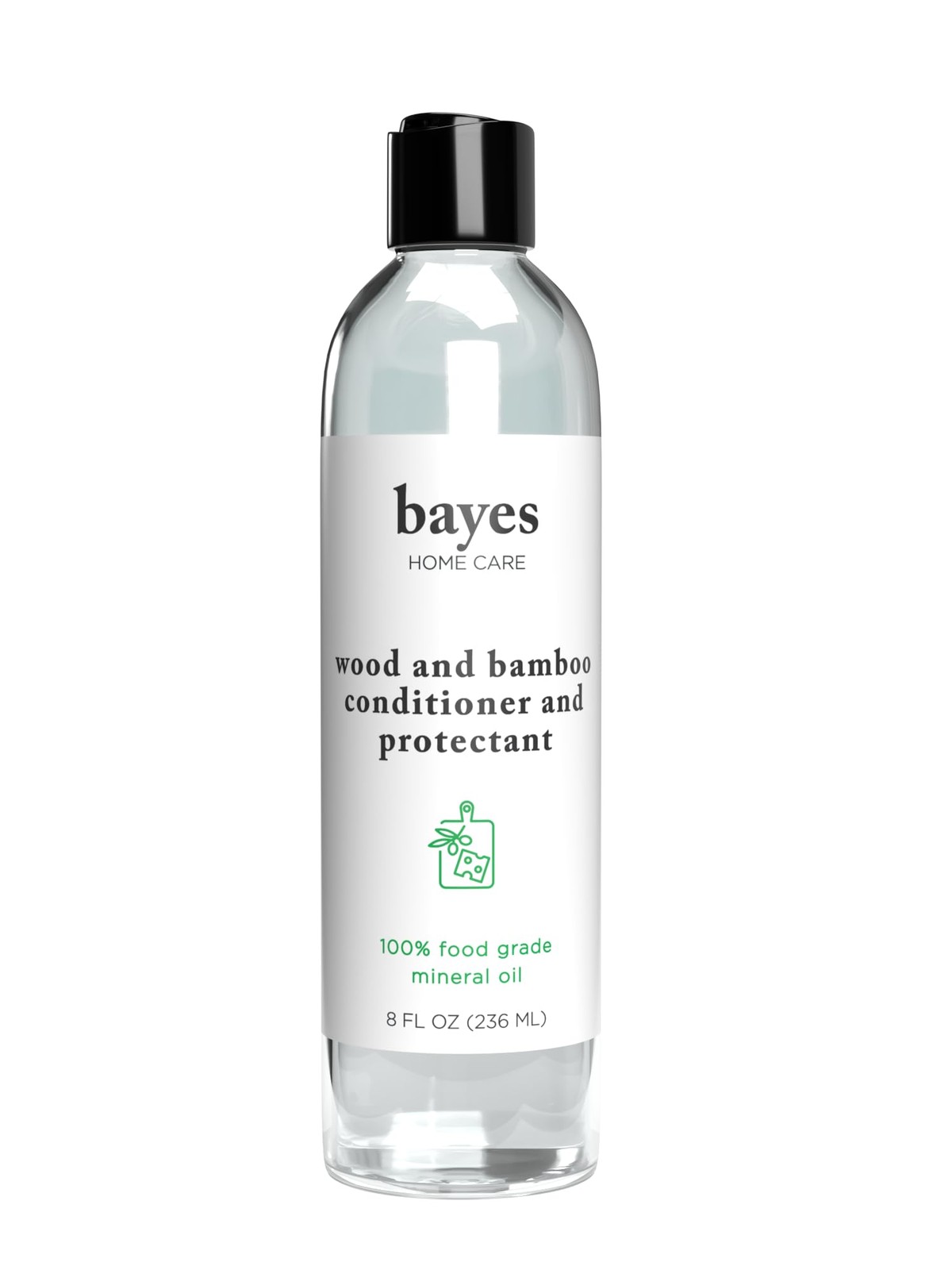 Bayes Food Grade Mineral Oil for Cutting 8 Fl Oz (Pack of 1), Wood/Bamboo
