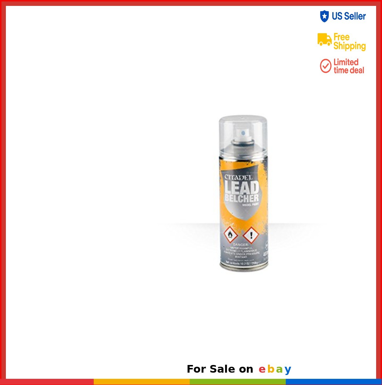 Spray Paint Leadbelcher Metallic Matte Finish 400ml Aerosol Bottle Water