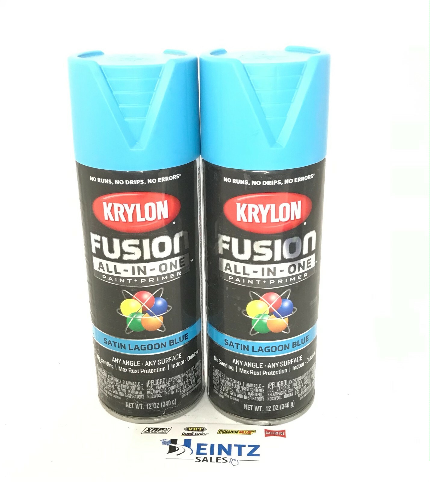 KRYLON 2741-2 PACK SATIN LAGOON BLUE All-In-One Fusion Paint & Primer – No-Peel