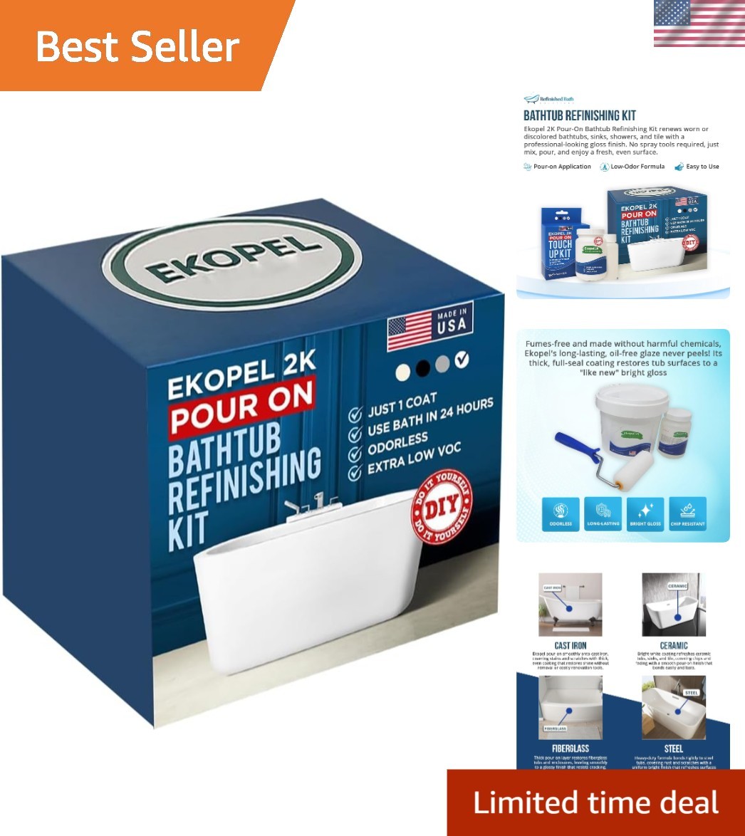 Comprehensive Ekopel 2K Bathtub Refinishing Kit – Odorless, Lasting Finish