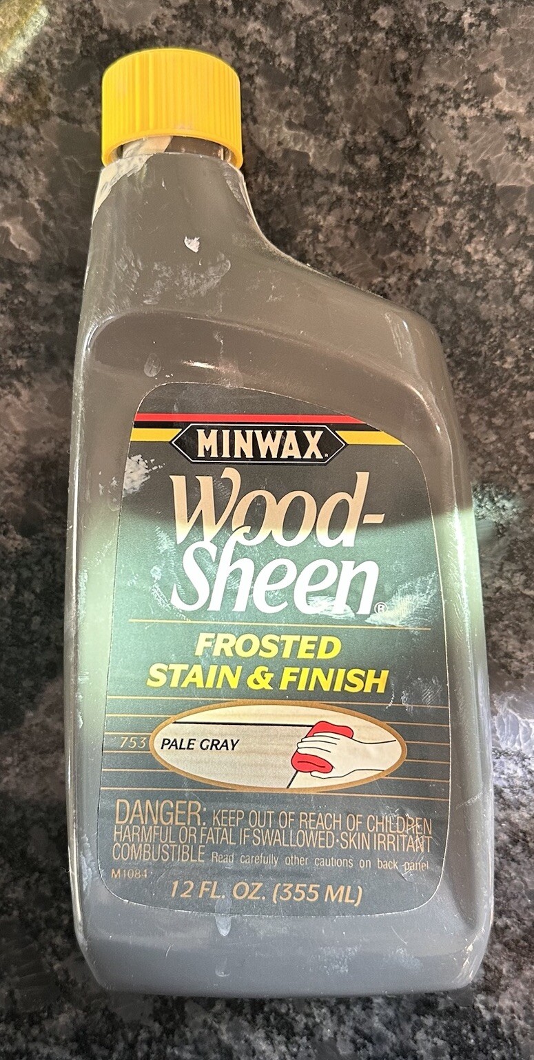 Minwax Wood-sheen Pale Grey Rare Color With Yellow Cap 12oz Bottle