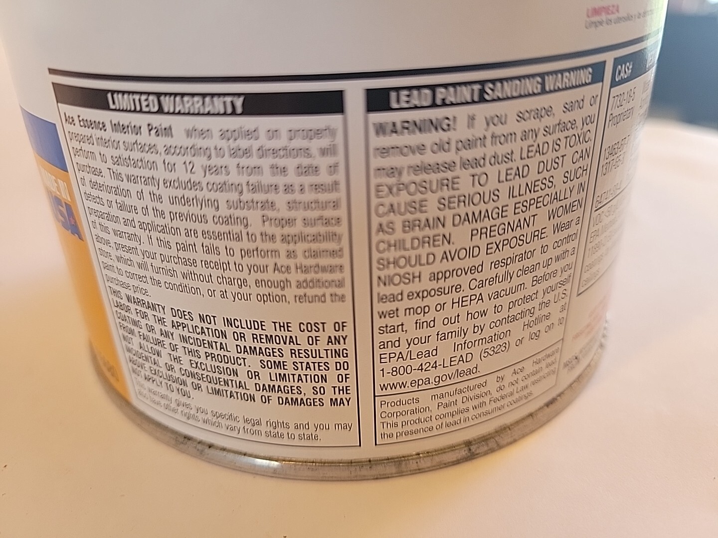 ACE Hardware Essence Semi Interior Wall& Trim Paint 186 A320 Midtown Base 31 oz