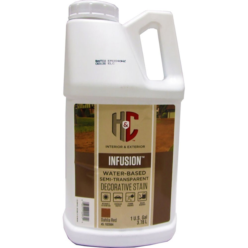 H&C 45.102084 Infusion Decorative Stain DAHLIA RED gallon