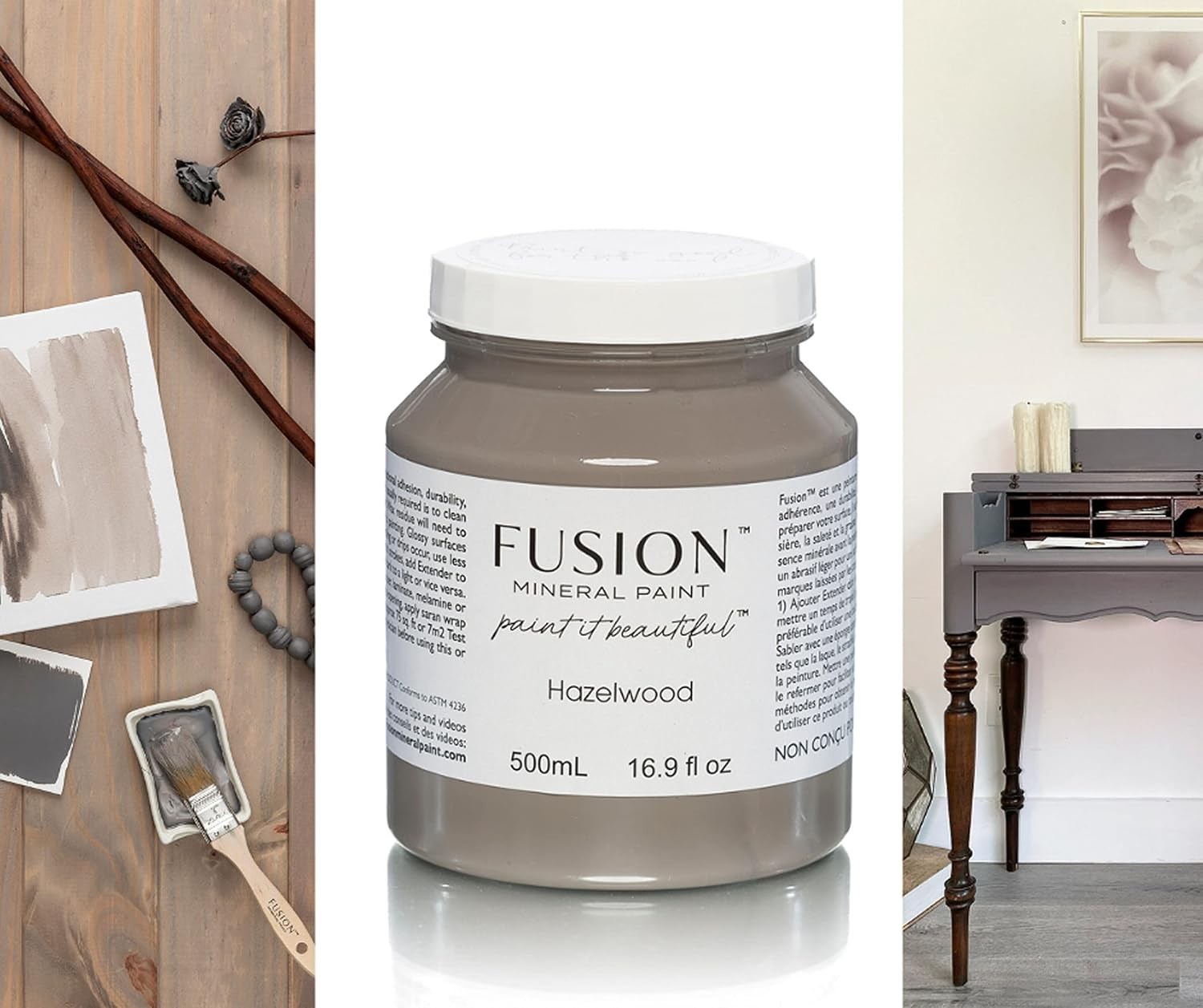Fusion Mineral Paint (500 ml, Hazelwood) 16.9 oz NEW