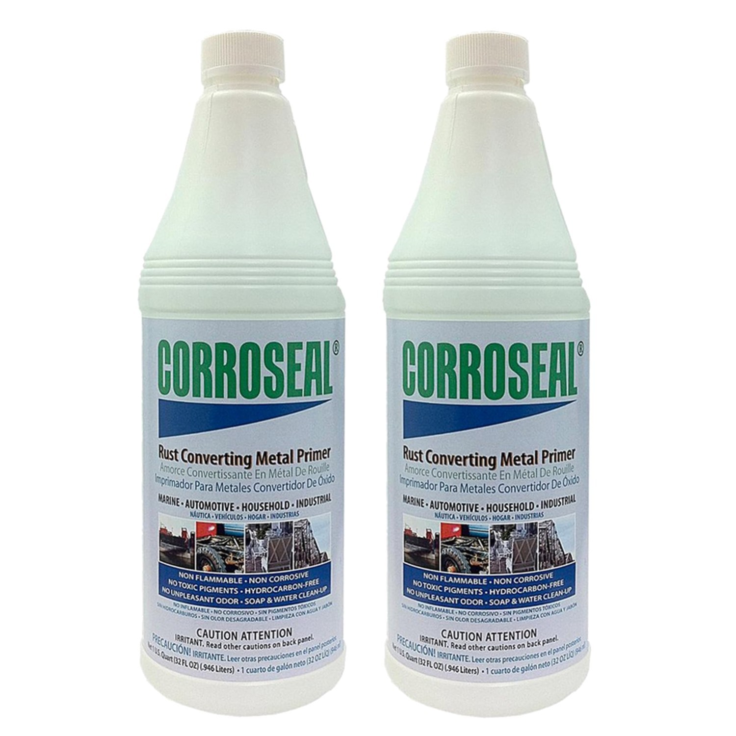 Rust Converter & Metal Primer – 2-Pack Quart