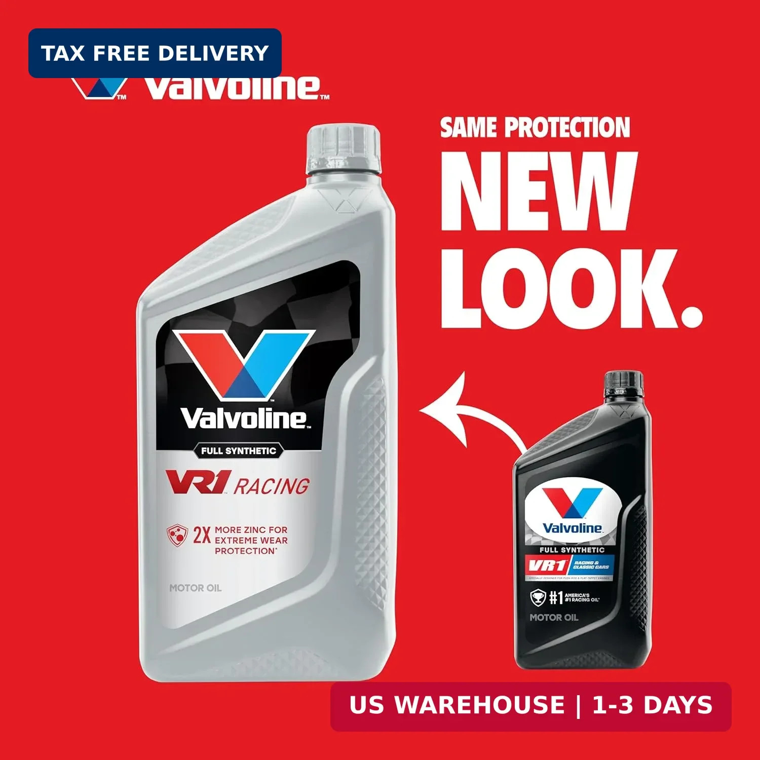 Valvoline VR1 Racing Synthetic SAE 20W-50 Motor Oil 1 QT, Case of 6