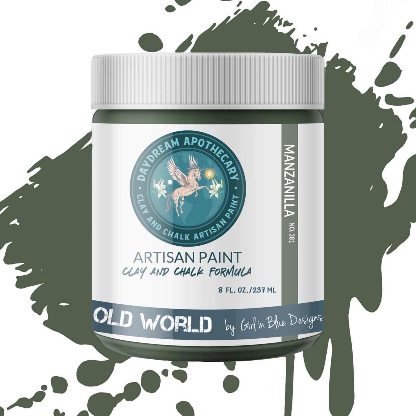 Daydream Apothecary Chalk Style Paint – Olive Green – No Prep – 8oz