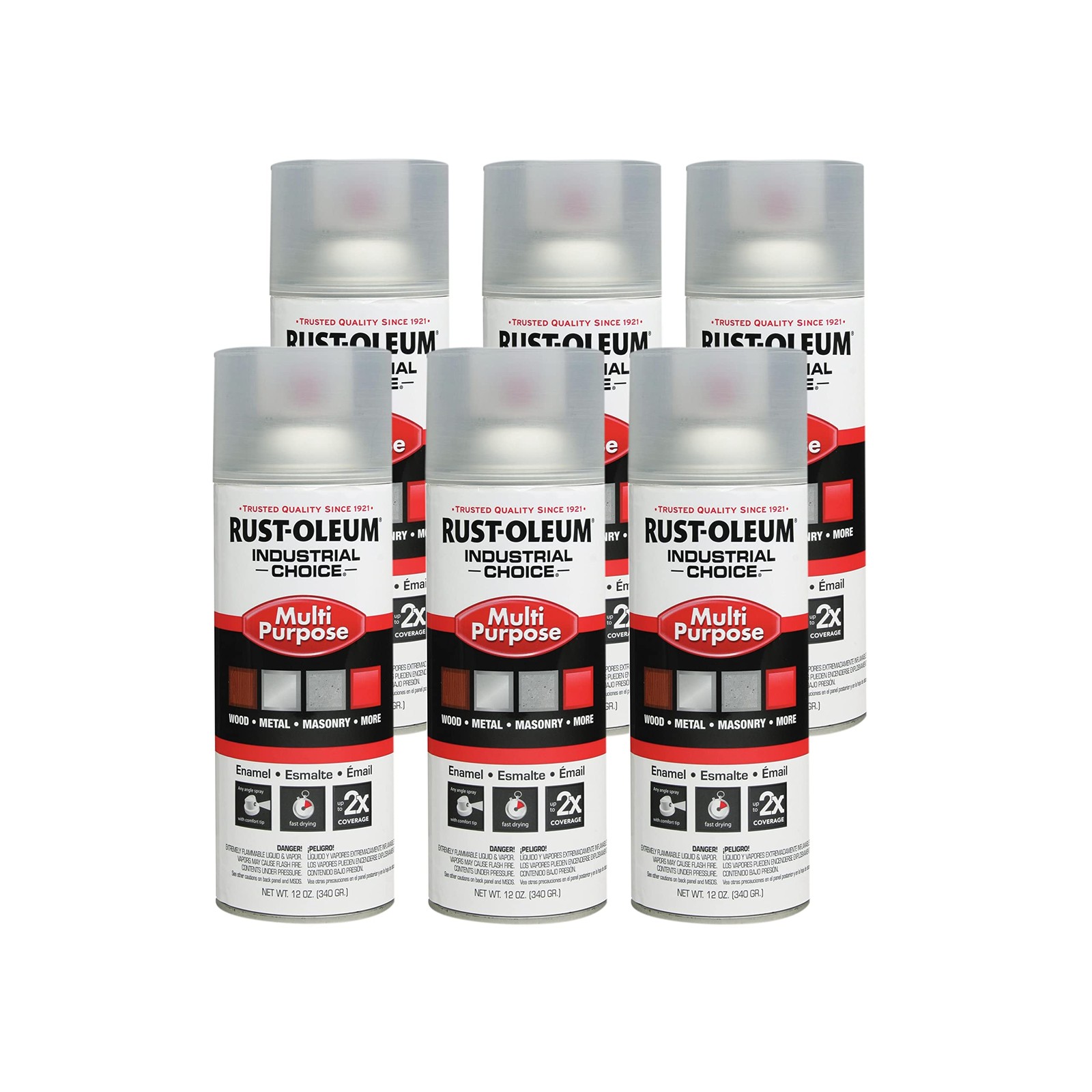 Rust-Oleum 1610830-6PK Industrial Choice 1600 System Multi-Purpose Spray Pain…