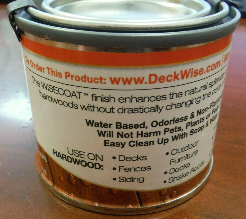 Deck Wise Wisecoat Premium Hardwood Deck Siding & Fence Sealer 1/4 Pint SAMPLE