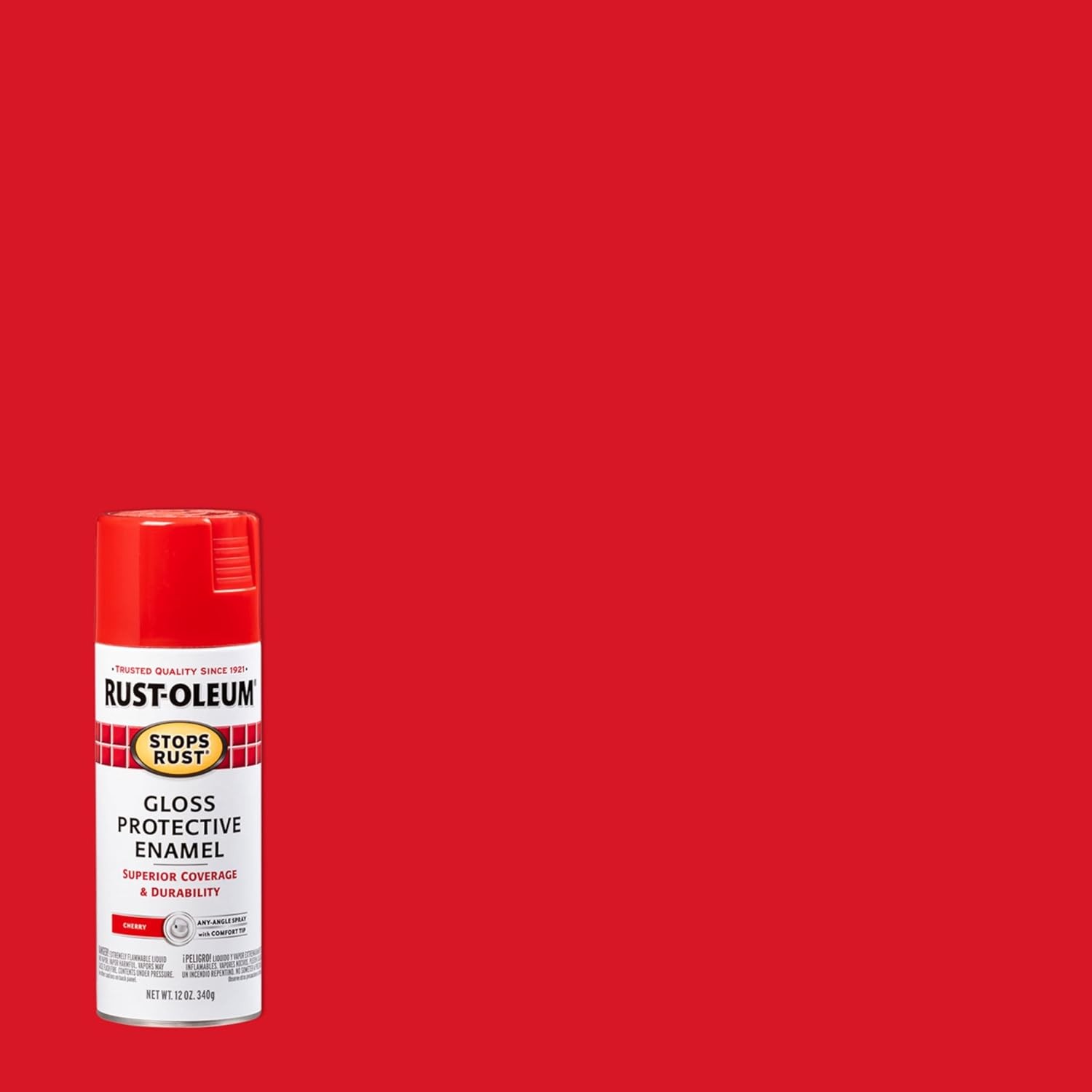Rust-Oleum 248568-6PK Stops Rust Spray Paint, 12 oz, Gloss Cherry, 6 Pack