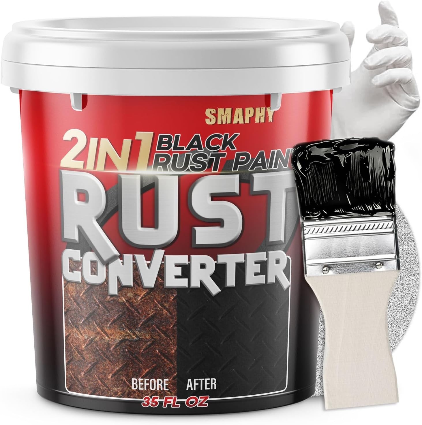 Protective 35 oz Rust Converter & Metal Primer – Ideal for All Metal Surfaces