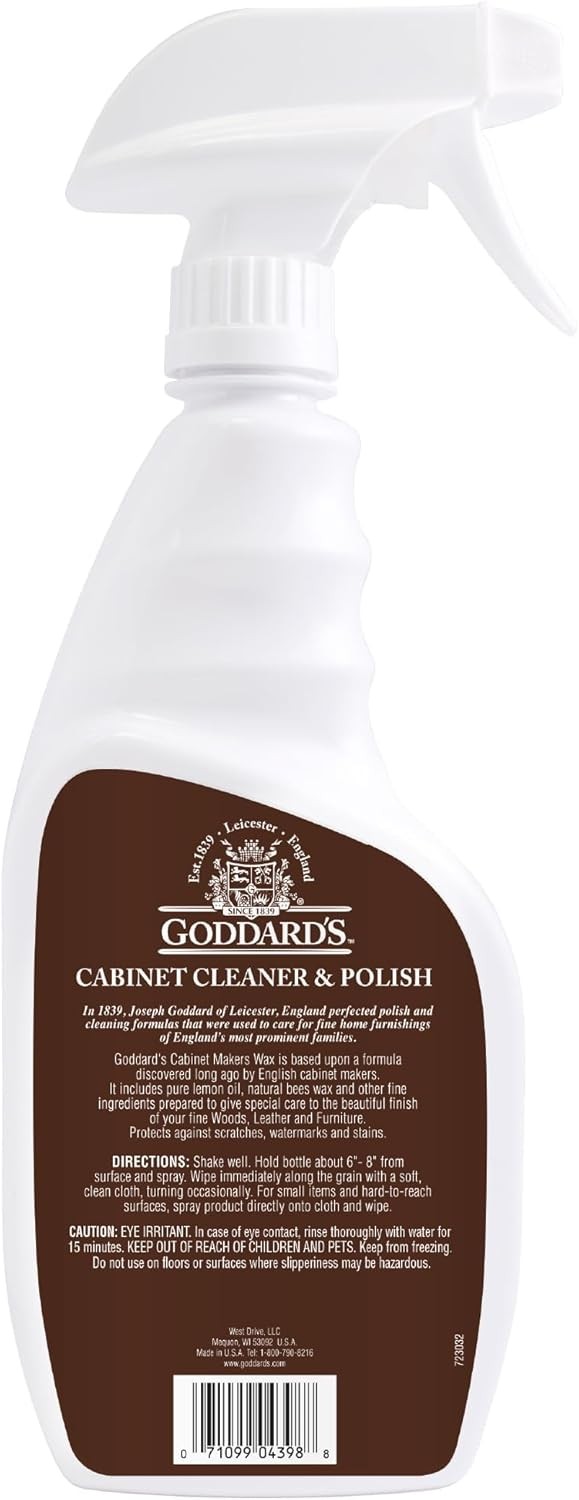 23 oz Cabinet Wood Wax Spray Polish Beeswax Lemon