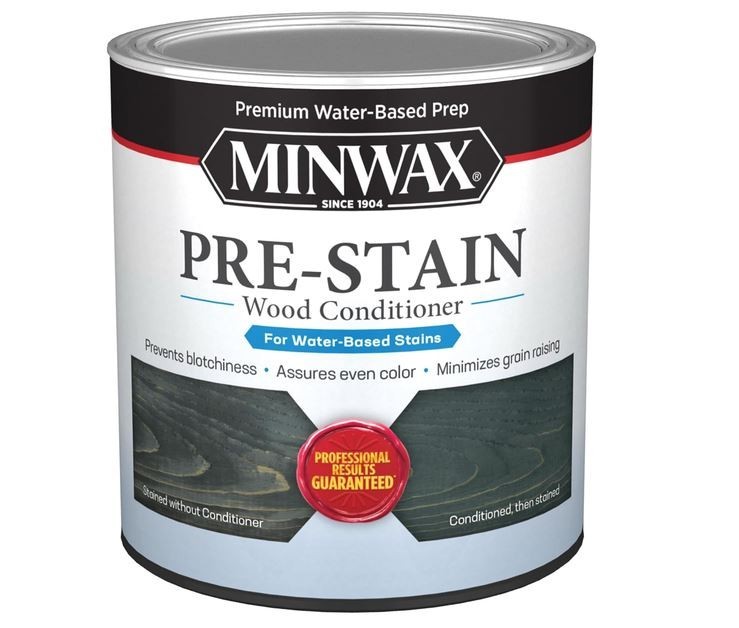 Minwax 618514444 Water-Based Pre- Stain Wood Conditioner, 1 Quart, Clear