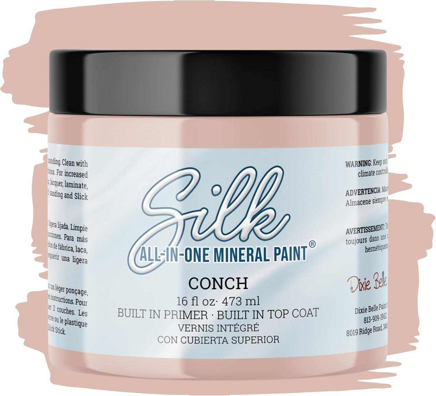 Dixie Belle Silk All-In-One Mineral Paint – Anchor (16 Fl Oz) – Black Water Base