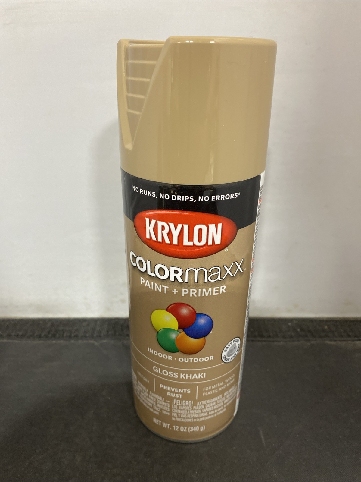 12 oz K0007 Khaki Paint & Primer Spray Paint, Gloss