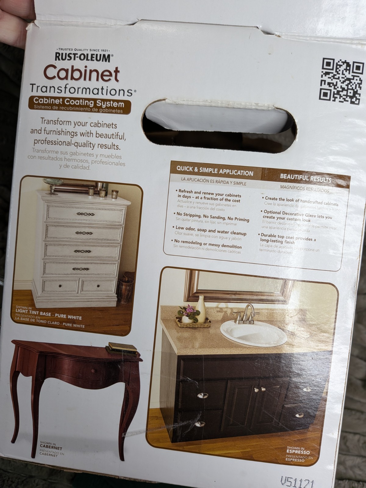 Cabinet Stain Kit DARK Rustic Rust-Oleum Transformations Coating Kit 258240