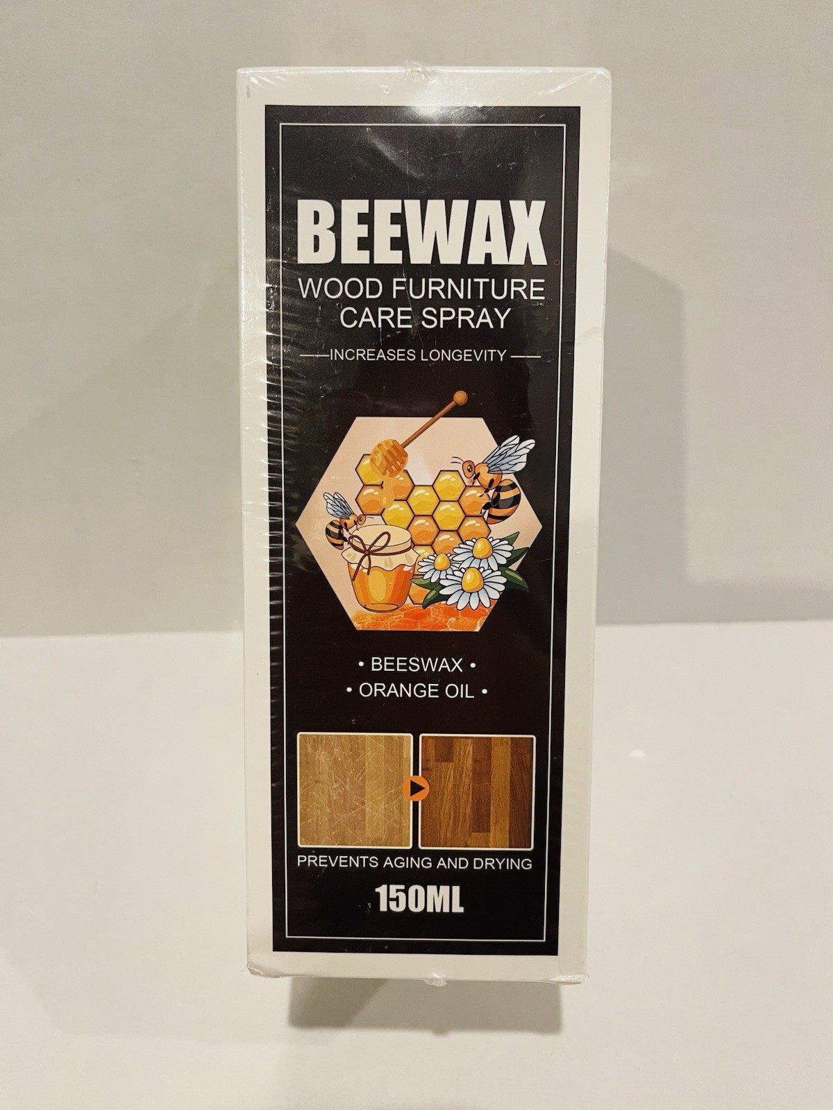 Pack Of 2: Wood Furniture Care Spray Beeswax Orange Oil Wood Polishing 150ml