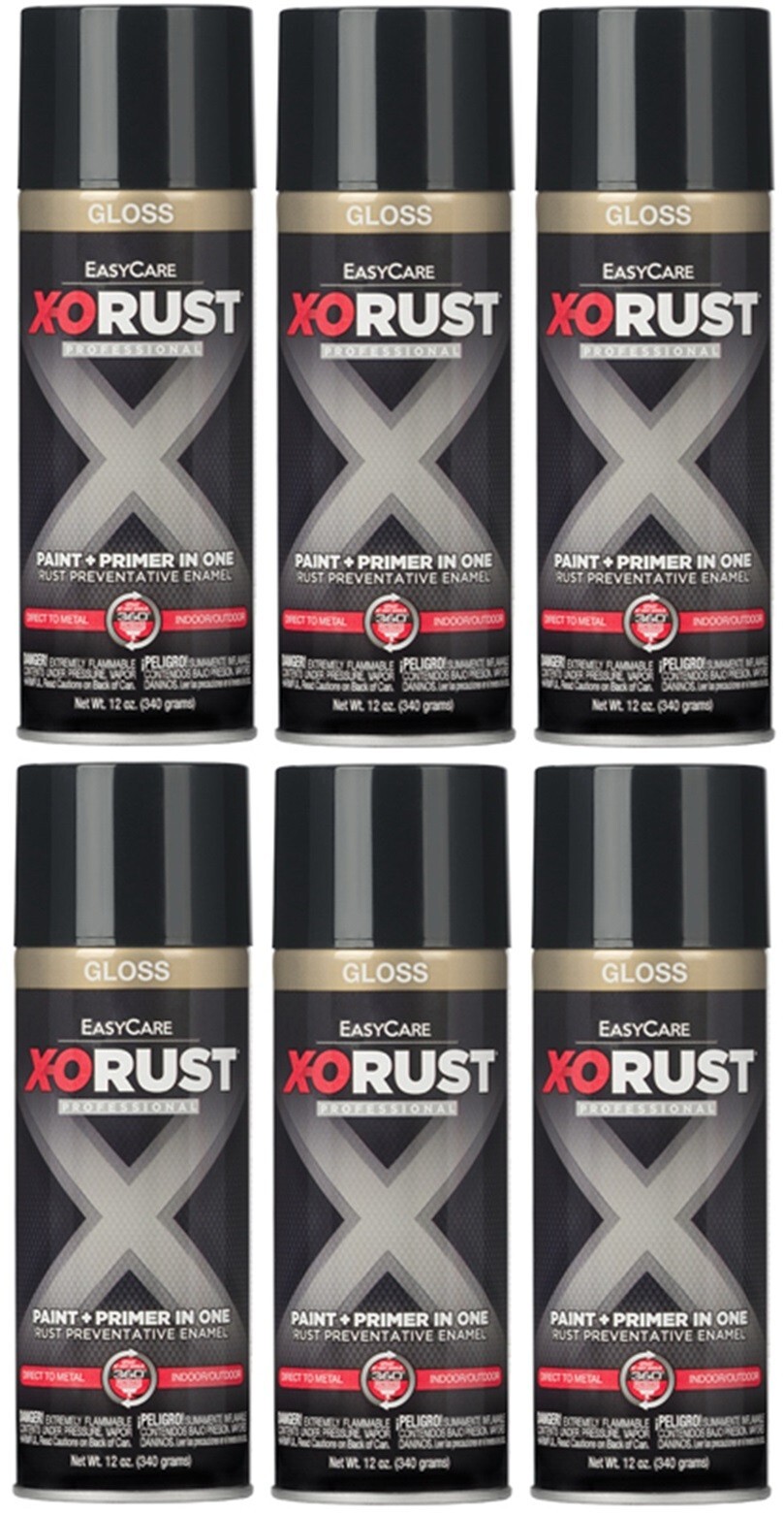 X-O Rust XOP44-AER Charleston Green Anti-Rust Enamel Spray Paint- Pack of 6