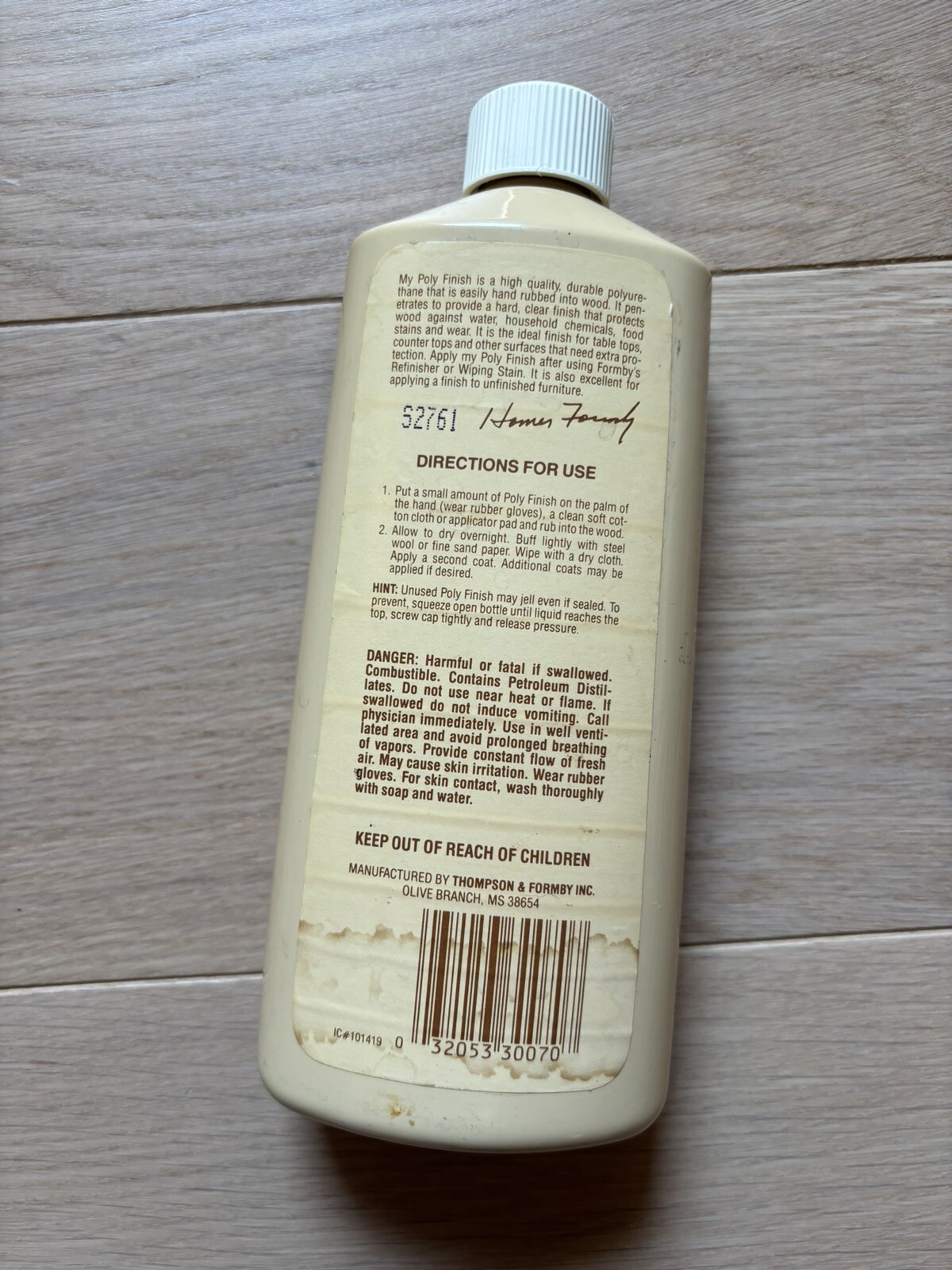 Formby’s Hand Rubbed Poly Finish High Gloss 16 fl.oz. Discontinued